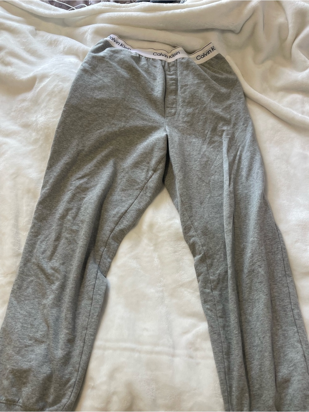 Gray Calvin Klein sweatpants
